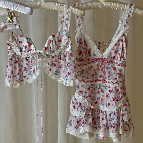 For Love & Lemons Ditsy Day Slip Dress - Picture 2 of 6